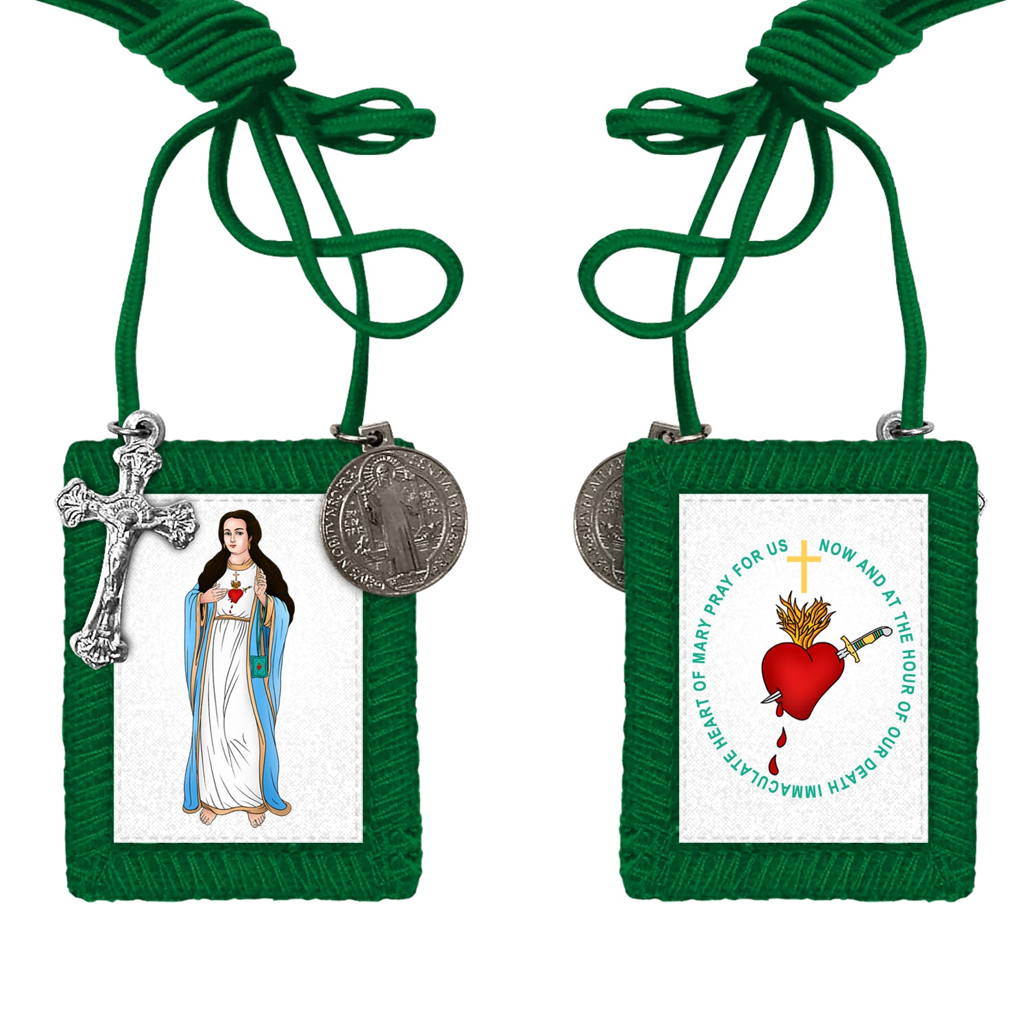 The Green Scapular in color pack of 10 (SAVE $50)